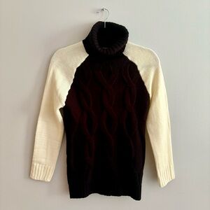 Express Two-Tone Turtleneck Sweater